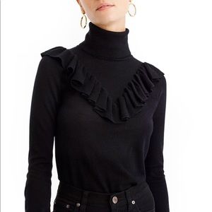 JCrew Tippi  Ruffle Turtleneck Sweater